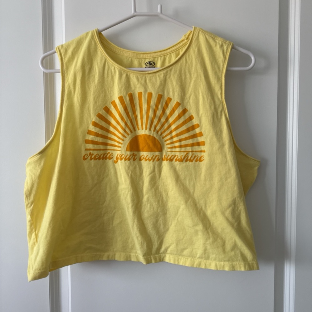 Athletic Works Yellow Crop Top